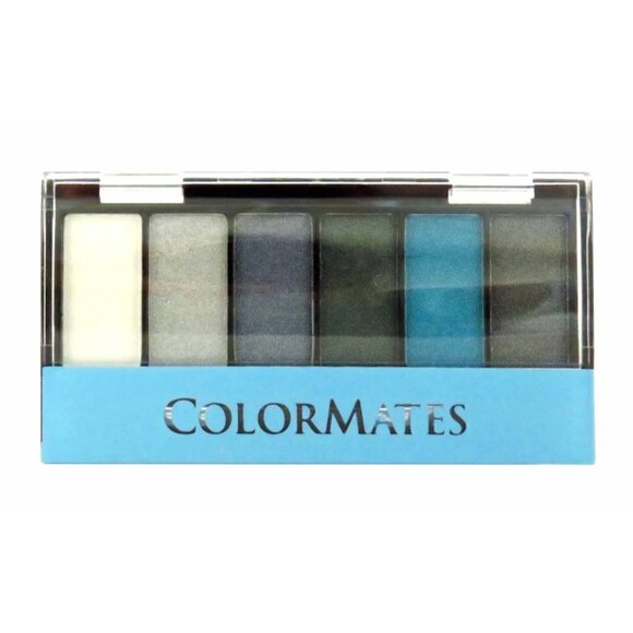 Colormates Mineral Eyeshadow Palette Smokey Sky 6 Pan Blue Grey Neutral Shades - Picture 3 of 9